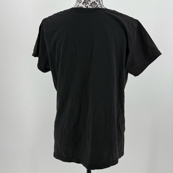 Delta Mamasaurus Dinosaur Mom Women V Neck Black Short Sleeve T-Shirt - Picture 6 of 10